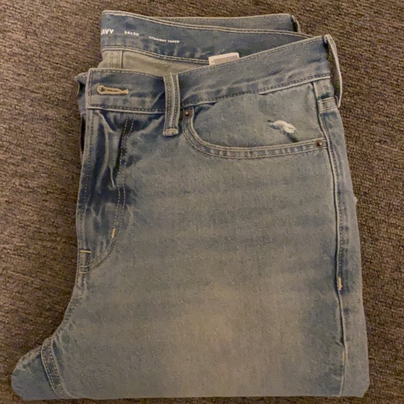 Men’s Old Navy Straight Taper Blue Jeans - Picture 4 of 4
